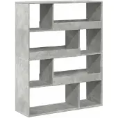vidaXL kamerscherm 100x33x125,5 cm bewerkt hout betongrijs