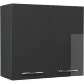 Vicco Hangkast Fame-Line, Antraciet Hoogglans/Antraciet, 80 cm
