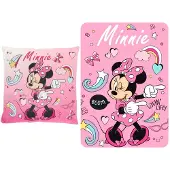 Minnie mouse slaapkamerset; kussen en fleece deken
