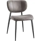 Pronto Wonen Eetkamerstoel Gomba - Grijs - Stof - Frame -