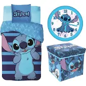 Lilo & Stitch slaapkamerset; dekbedovertrek, wandklok, opbergdoos/stoel