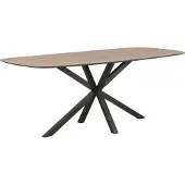 Pronto Wonen Eettafel Tesino 160x90 cm Deens ovaal - Spinpoot - Bruin -