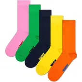 Happy socks Sokken donkerblauw / geel / groen / oranje / lichtroze