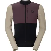 SCOTT Endurance Warm herenfietsshirt met lange mouwen, zwart/rood/beige || Maat: L