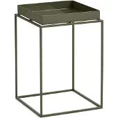 HAY Tray Coffee Table Salontafel Olive Green | 30 x 30 cm High | Powder Coated