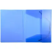 Exacompta 25x Kreacover elastomap met 3 kleppen - ondoorschijnende PP 5/10de- A4 - Blauw - 55182E