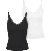 Urban Classics Top zwart / wit