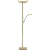 HELL LED-vloerlamp Andy, dimbaar, crème / amber, Woon-/ Eetkamer, metaal, Modern, LED vloerlamp