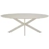 Giga Meubel Eettafel Gimo - Ovaal Beige HPL - 200x100x76cm