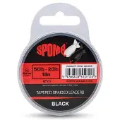 Spomb Braided Fishing Tapered Leader 10 M Transparant 50-20 Lbs