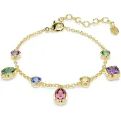 Swarovski Armband 'IMBER' blauw / goud / groen / lila