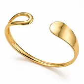 Cilla Jewels Goudkleurige Open Damesarmband met Asymmetrische Druppeluiteinden