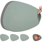 Famanu – Set van 4 placemats van kunstleer, praktische en stijlvolle onderzetters