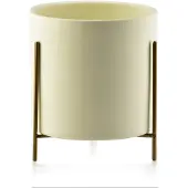 Mondex Keramische Bloempot met Standaard - Decoratieve Plantenbak