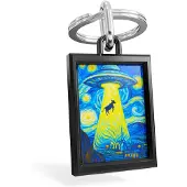 Metalmorphose Sleutelhanger Strict Photo Frame Zwart – Zwarte Fotolijst Sleutelhanger – Cadeau
