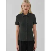 Hiccups for Kids Gestructureerde Korte Mouwen Blouse met Shirtkraag