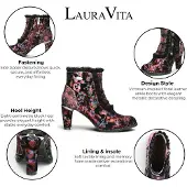 LAURA VITA Enkellaarsjes bourgogne