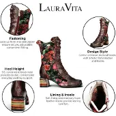 LAURA VITA Veterlaarsjes groen / rood / wijnrood / zwart