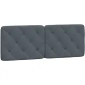 vidaXL Hoofdbordkussen 140 cm fluweel donkergrijs