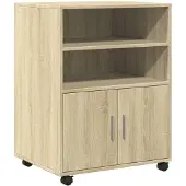 vidaXL Rolkast 60x48x81 cm bewerkt hout sonoma eikenkleurig