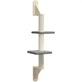 vidaXL Kattenmeubel wandgemonteerd met krabpaal 108 cm donkergrijs