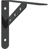 vidaXL Plankdragers 4 st 23,5x2,5x15,5 cm roestvrijstaal zwart