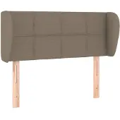 vidaXL Hoofdbord met randen 103x23x78/88 cm stof taupe
