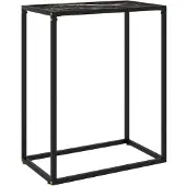 vidaXL Wandtafel 60x35x75 cm gehard glas zwart