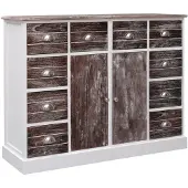 vidaXL Dressoir met 10 lades 113x30x79 cm hout bruin