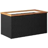 vidaXL Plantenbak 80x40x40 cm poly rattan zwart
