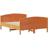 vidaXL Bedframe zonder matras massief grenenhout wasbruin 160x200 cm