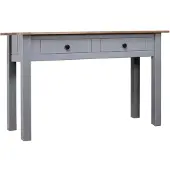 vidaXL Wandtafel Panama Range 110x40x72 cm massief grenenhout grijs