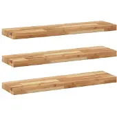 vidaXL Wandschappen 3 st zwevend olieafwerking 80x20x4 cm acaciahout