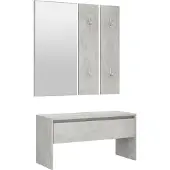 vidaXL Garderobe set bewerkt hout betongrijs