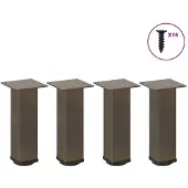 vidaXL Salontafelpoten 4 st 30-32 cm staal naturel