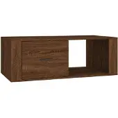 vidaXL Salontafel 100x50,5x35 cm bewerkt hout bruin eikenkleur