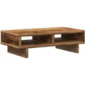 vidaXL Monitorstandaard 50x27x15 cm bewerkt hout oud houtkleurig