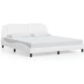 vidaXL Bedframe zonder matras "Zadar" kunstleer wit 180x200 cm