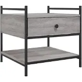 vidaXL Salontafel 50x50x50 cm bewerkt hout grijs sonoma
