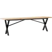 vidaXL Salontafel X-frame 160x40x45,5 cm grenenhout en staal