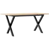vidaXL Salontafel X-frame 90x40x45 cm massief grenenhout en staal