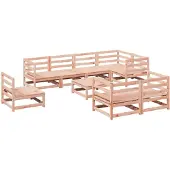 vidaXL 9-delige Loungeset massief douglas vurenhout