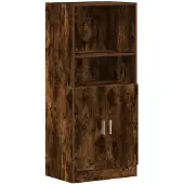 vidaXL Keukenkast 57x41,5x131,5 cm bewerkt hout gerookt eikenkleurig
