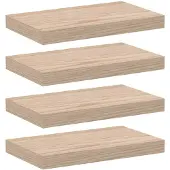 vidaXL Wandschapppen 4 st 40x23,5x4 cm bewerkt hout