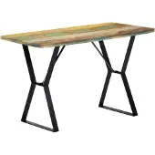vidaXL Eettafel 120x60x76 cm massief gerecycled hout