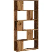 vidaXL Boekenkast 5-laags 80,5x23,5x162,5 cm bewerkt hout oud hout