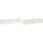 vidaXL Plantenbakken 2 st cm massief grenenhout wit