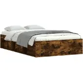 vidaXL Bedframe gerookt eikenkleurig 120x190 cm