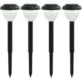 vidaXL Tuinpadverlichting 4 st solar met grondpennen RGB en warmwit