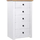 vidaXL Dressoir Panama Range 46x40x89 cm grenenhout wit